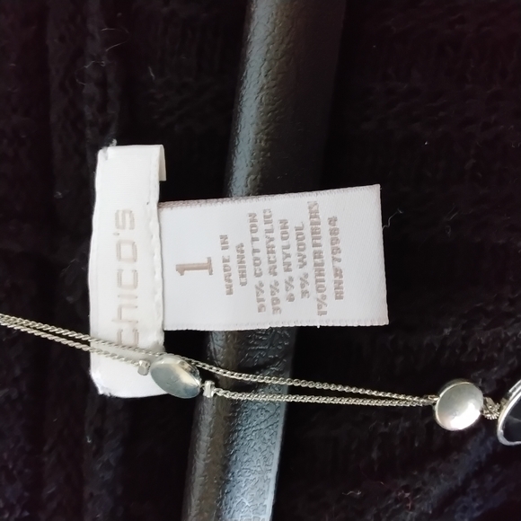 Chico's Black and Gray Cardigan Sweater - Picture 9 of 10